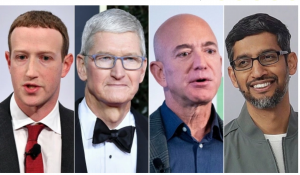 Mark Zuckerberg, Jeff Bezo, Sundar Pichai (google) Time Cook-Apple